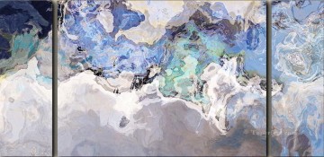 海の風景 Painting - 抽象的な海景 105 三連祭壇画